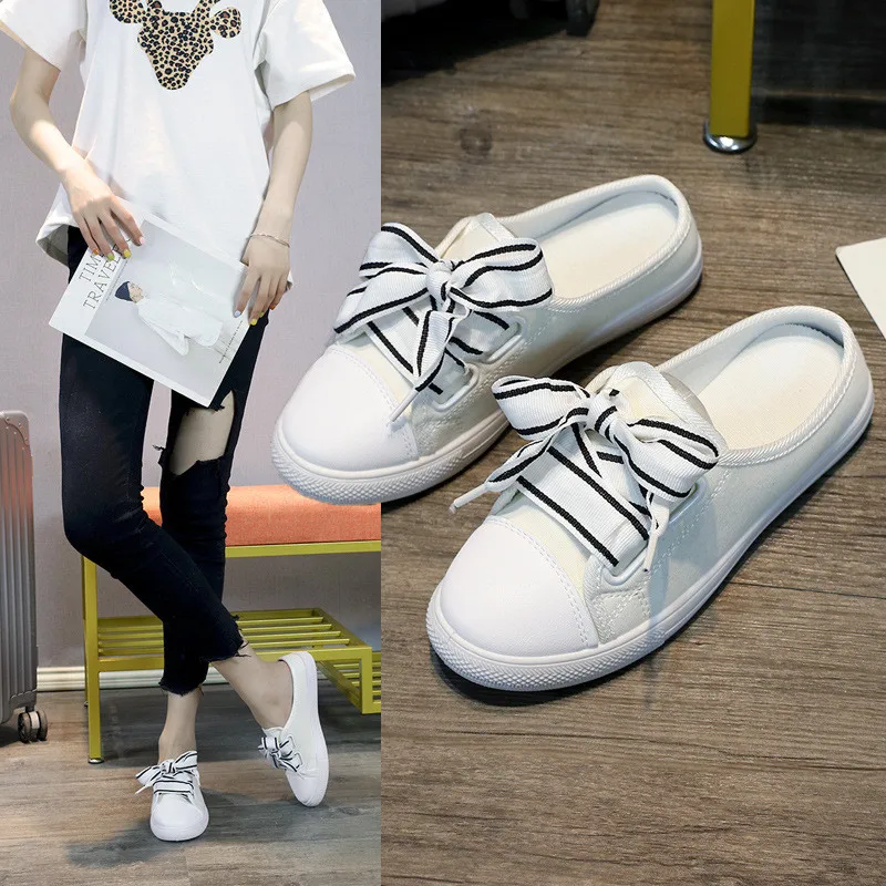 

Women Vulcanized Shoes Women Sneakers 2019 New White Canvas Shoes Female Flat Breathable Students Walking Sport femal Shoes