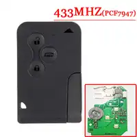 Excellent Quality Renault 3 Button Megane Smart Card with pfc7947 chip without logo free shipping (10pcs/lot)