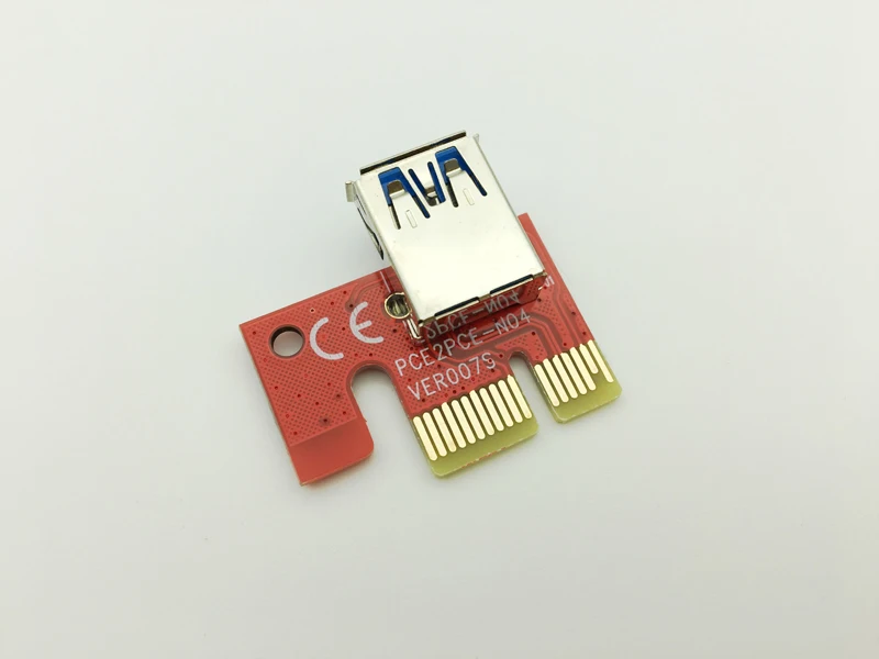 Карта расширения Riser Red VER007S PCI Express 1x до 16x E удлинитель USB 3 0 кабель 15pin SATA для