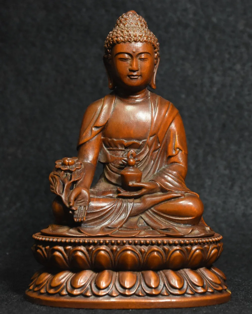 Buy Crafts statue Chinese Buddhism buddhism boxwood wood medical God Menla