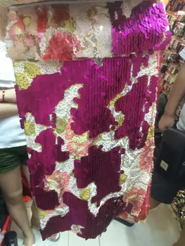 

Special African lace fabric with sequins/African velvet lace fabric for wedding and party dress in ROSE 5yard/lot L349