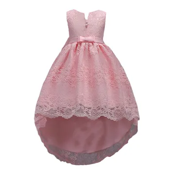 

LONSANT Girl Dress baby Children Bowknot Lace sleeveless Mullet dress elegnant Infant Girls Pageant Wedding Princess Tutu Dress