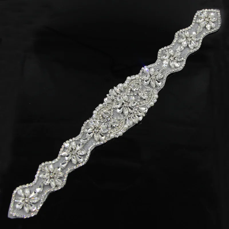 1 шт. прозрачная аппликация из горного хрусталя для свадебных платьев отделка 888