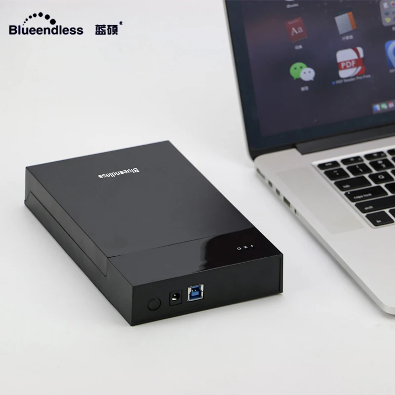 Blueendless hdd box 3,5 ''пластиковый корпус жесткого диска 3,5'' hdd caddy Высокоскоростной USB 3,0 жесткий чехол 3,5 с разъемом зарядного устройства переменного тока