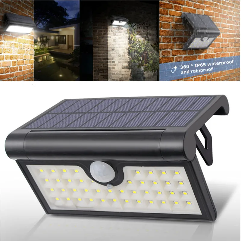 

Smuxi Solar Powered 14 42 58 LED Light PIR Motion Sensor Foldable Waterproof SMD2835 Outdoor LED Garden Light Sensor Wall Lamp