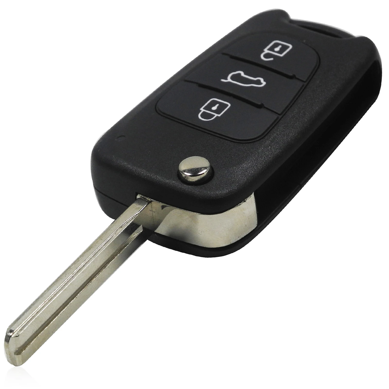 Jingyuqin 3 кнопки откидная оболочка ключа дистанционного управления для HYUNDAI I30 IX35 для Kia K2 K5 ключи автомобиля пустой чехол - Цвет: no holder middel