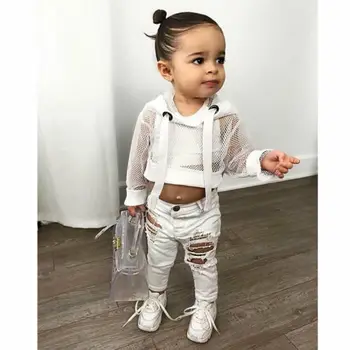 

Pudcoco 2pcs Fashion Newborn Baby Girl Kid Mesh Sling Sleeveless Tops Long Trousers Summer Sport Clothes Set 1-4y