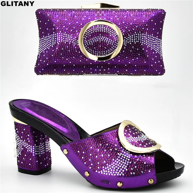 Latest Design Italian Shoes with Matching Bags and To Match Luxury Women Designers Set | Обувь