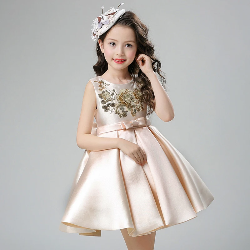 New Fashion Summer Flower Girl Princess Dresses Birthday -5376