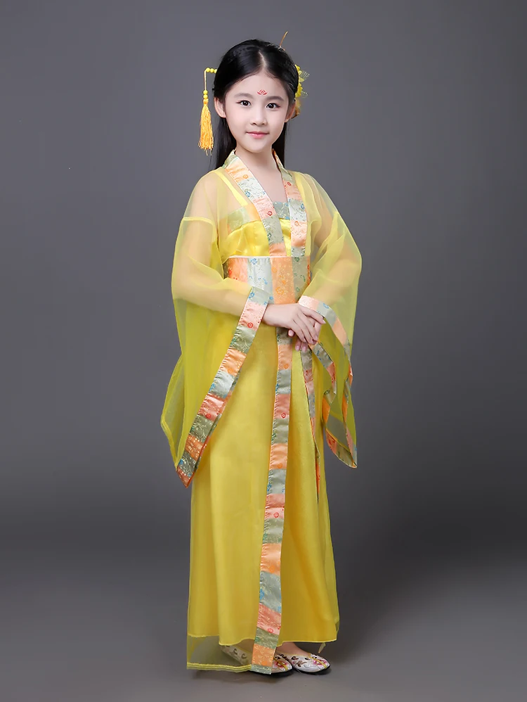 7 видов цветов новые детские длинные Тан костюм карнавал костюм для девочек 2019 с длинным рукавом китайское платье детей