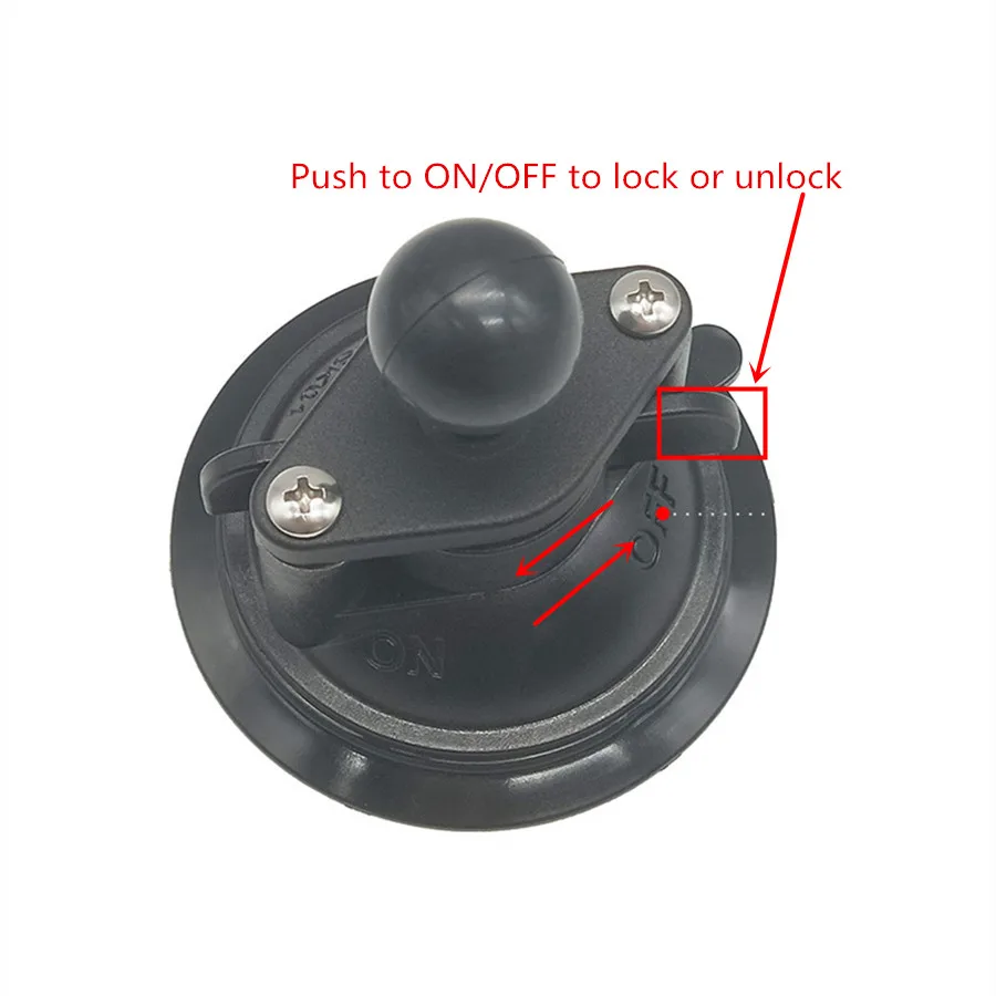  1 inch Ball Mount Suction Cup with Diameter 8cm Big Suction Base for Gopro Camera Ram Mounts Car Wi