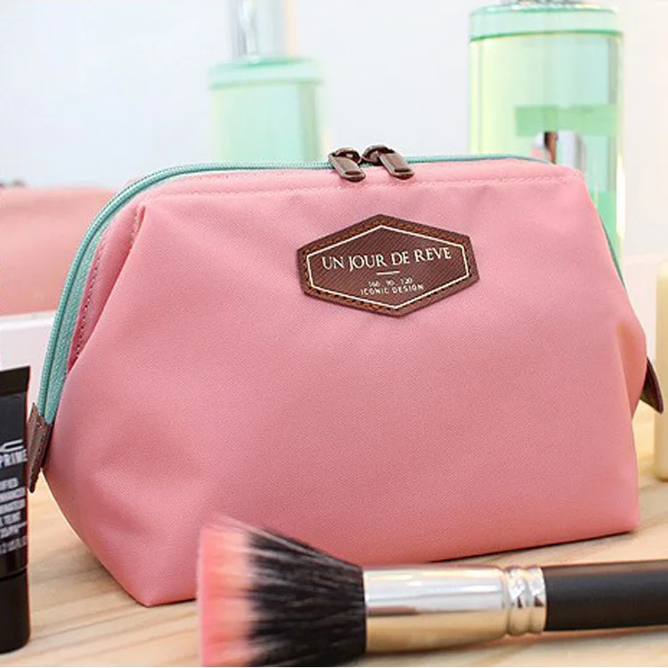 Многофункциональная женская косметичка для макияжа, органайзер для хранения туалетных принадлежностей, дорожная Сумочка, моющаяся сумочка - Цвет: Розовый