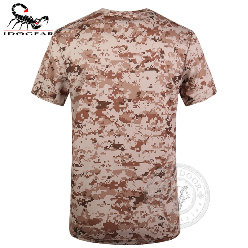 Тактическая рубашка Камуфляжный армейский круглый воротник анти-УФ пот Спорт на открытом воздухе WST116 дышащие