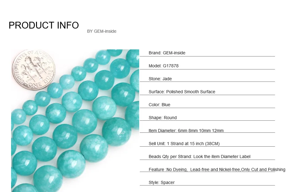 Круглые бусины из амазонита синего цвета для изготовления ювелирных изделий, 15 дюймов, бусины для изготовления ювелирных изделий, 4 мм, 8 мм, 10 мм, 12 мм на выбор