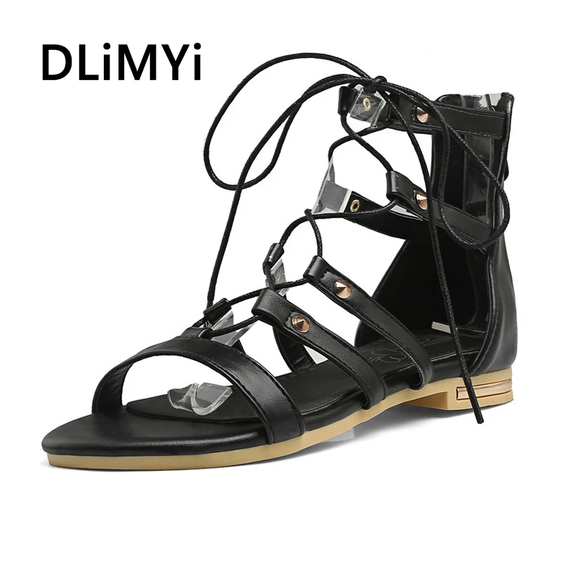 peep toe black flat sandals