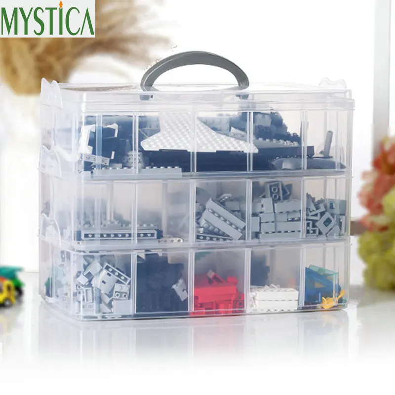 

3 Layer Removable Storage Box Multifunction Thicken Plastic Home Toy Organize Box Parts Tools Cosmetic Storage Boxes Holder Case