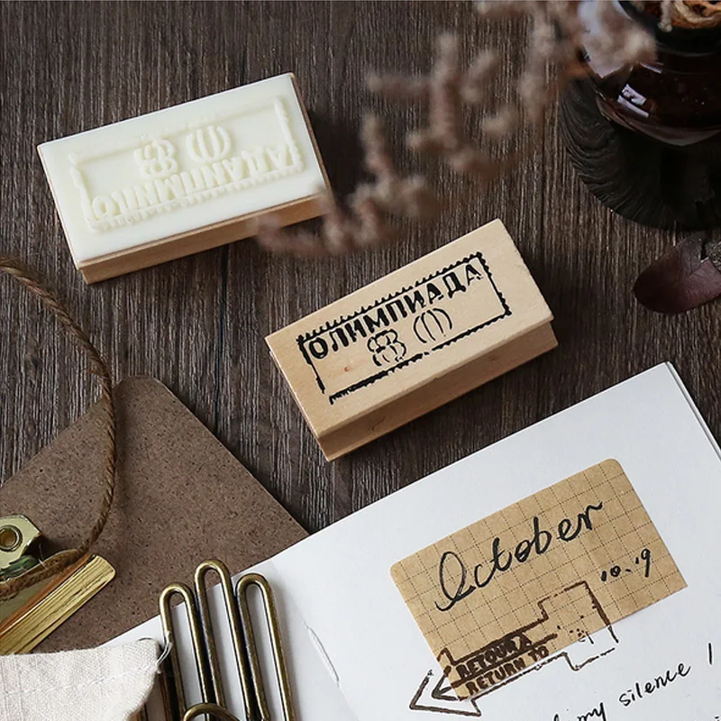 

1 x vintage Country castle decoration stamp wooden rubber stamps for scrapbooking stationery DIY craft standard stamp
