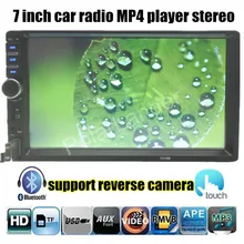 Nuevo 7 ”pulgadas HD Bluetooth Car Stereo Radio 2 DIN FM/USB/AUX/Pantalla táctil reproductor MP5 MP4 menú 5 idiomas para la cámara trasera