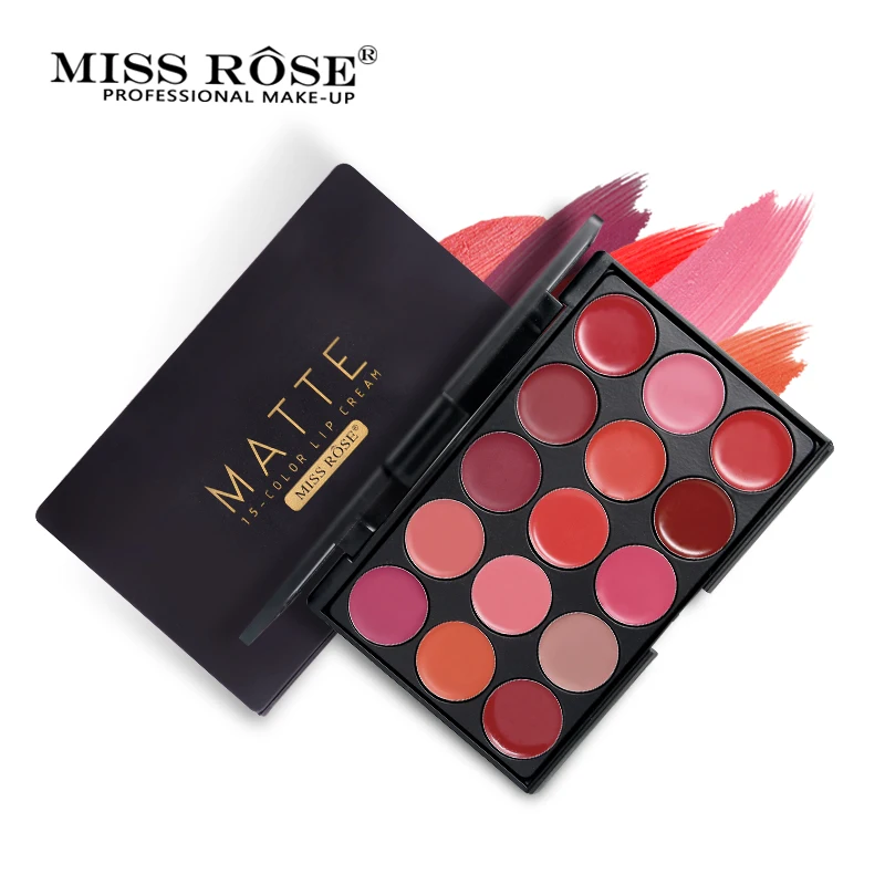 Матовая помада Miss Rose 15 цветов палитра водостойкая женская косметика стойкая