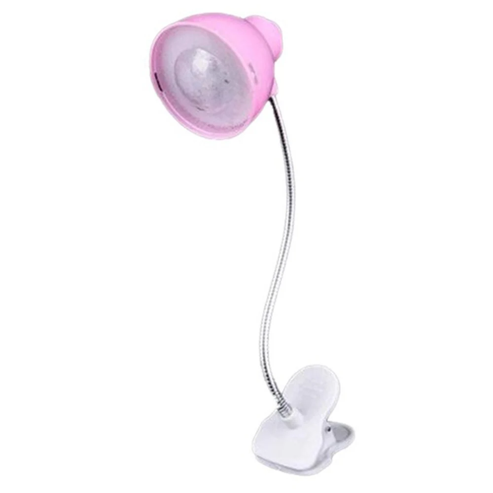 Регулируемый Ночной светильник с зажимом, мягкий светильник, лампа для чтения с эффектом ing, мини портативный милый светодиодный светильник для книг, гибкий - Испускаемый цвет: pink