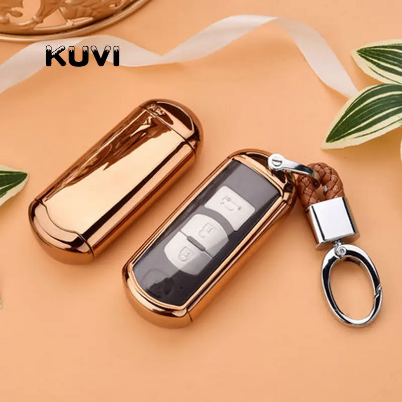 Skup TPU + PC obudowa kluczyka do samochodu sprawa nadaje się do Mazda 2 3 5 6 2017 CX 4 CX 5 CX 7 CX 9 CX 3 CX 5 akcesoria