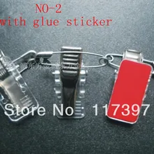 50 шт./партия, пластиковый зажим, прозрачный цвет для карты пропуска