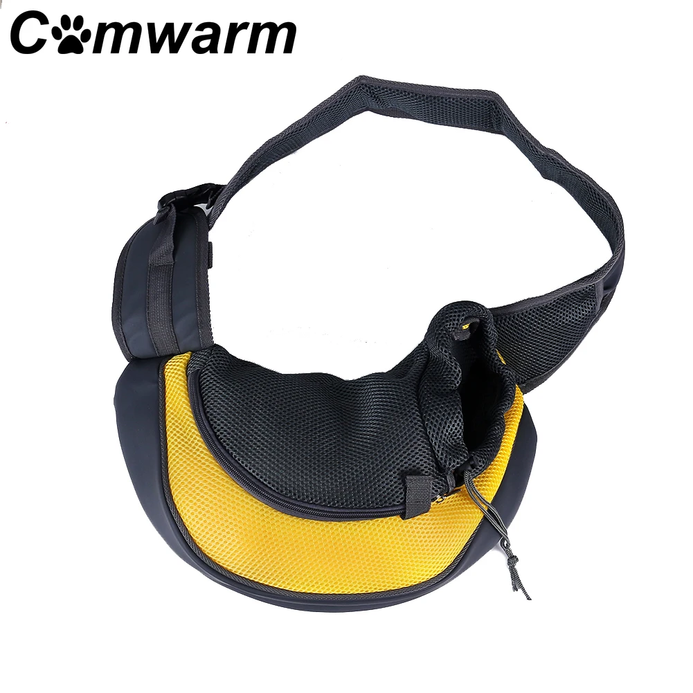 Comwarm Pet Carrier Carrying Cat Dog Puppy Sling Front Carrier Mesh Comfort Travel Tote Shoulder Yellow Bag Pet Backpack small-dog-front-carrier : image Comwarm Pet Carrier Carrying Cat Dog Puppy Sling Front Carrier Mesh Comfort Travel Tote Shoulder Yellow Bag Pet Backpack small-dog-front-carrier