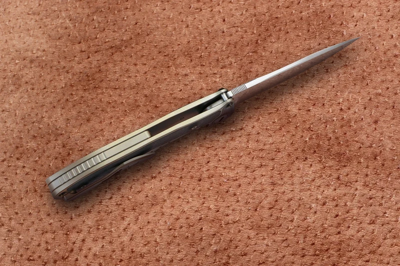 Складной нож VENOM BONE DOCTOR M390 Titanium + CF Flipper карманный кухонный для кемпинга охоты