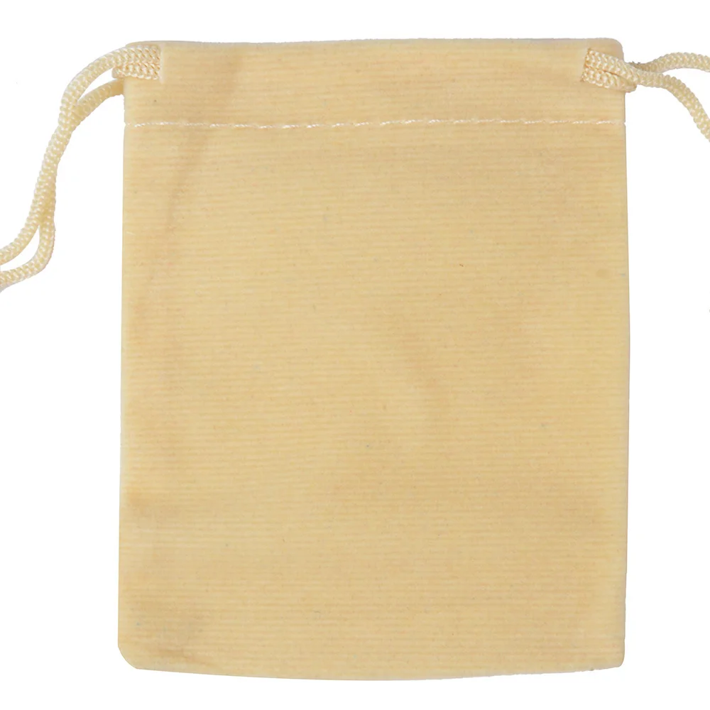 25 шт./лот 7x9 см ювелирные изделия Упаковка бархатный мешок, бархат шнурок сумки и мешки - Цвет: Beige