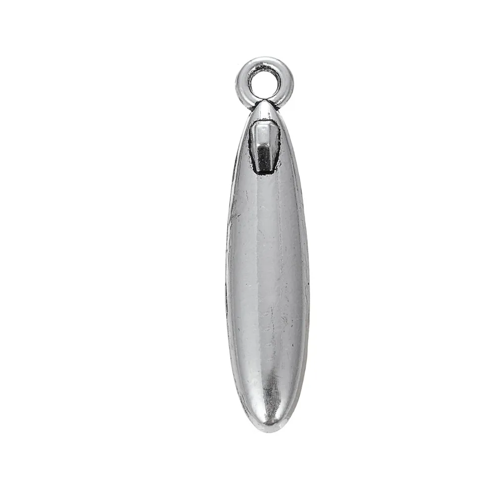 

Surfboard Sport Charms Pendant Diy Jewelry Findings Antique Silver Tone 6.8x31mm 10pcs/lot