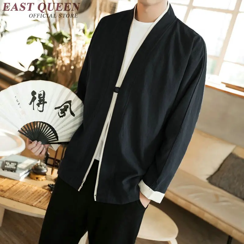 Традиционная китайская одежда для мужчин ушу Одежда Кунг-фу Униформа китайская рубашка кимоно мужская куртка юката хаори мужской AA3116 Y