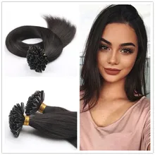 0.5g/s Brazilian Nail Tip Hair Extension Keratin U Tip Fusion Human Hair Extension Pre bonded Straight Virgin Hair