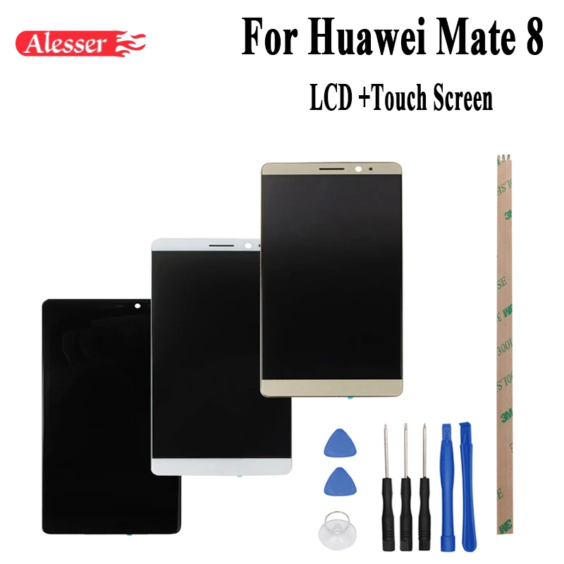 

Alesser For Huawei Mate 8 LCD and Touch Screen With Frame Assembly Repair Parts For Huawei Mate High Quality 8 Phone +Tools