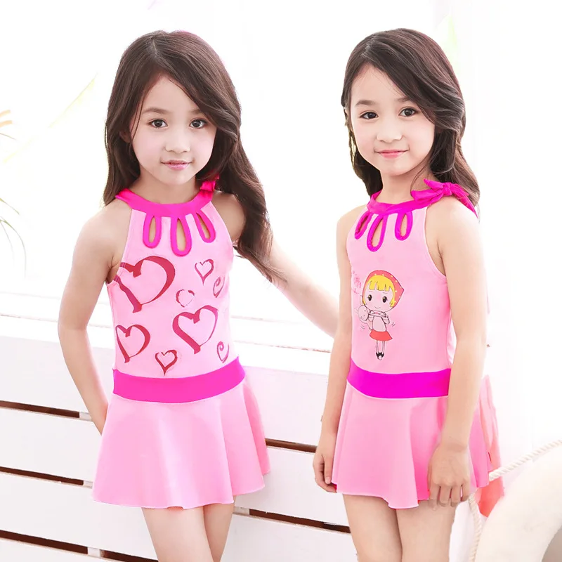 

Youyou children's swimsuit, girl princess, one-piece dress, cute baby, big boy, girl, hot spring bathing suit