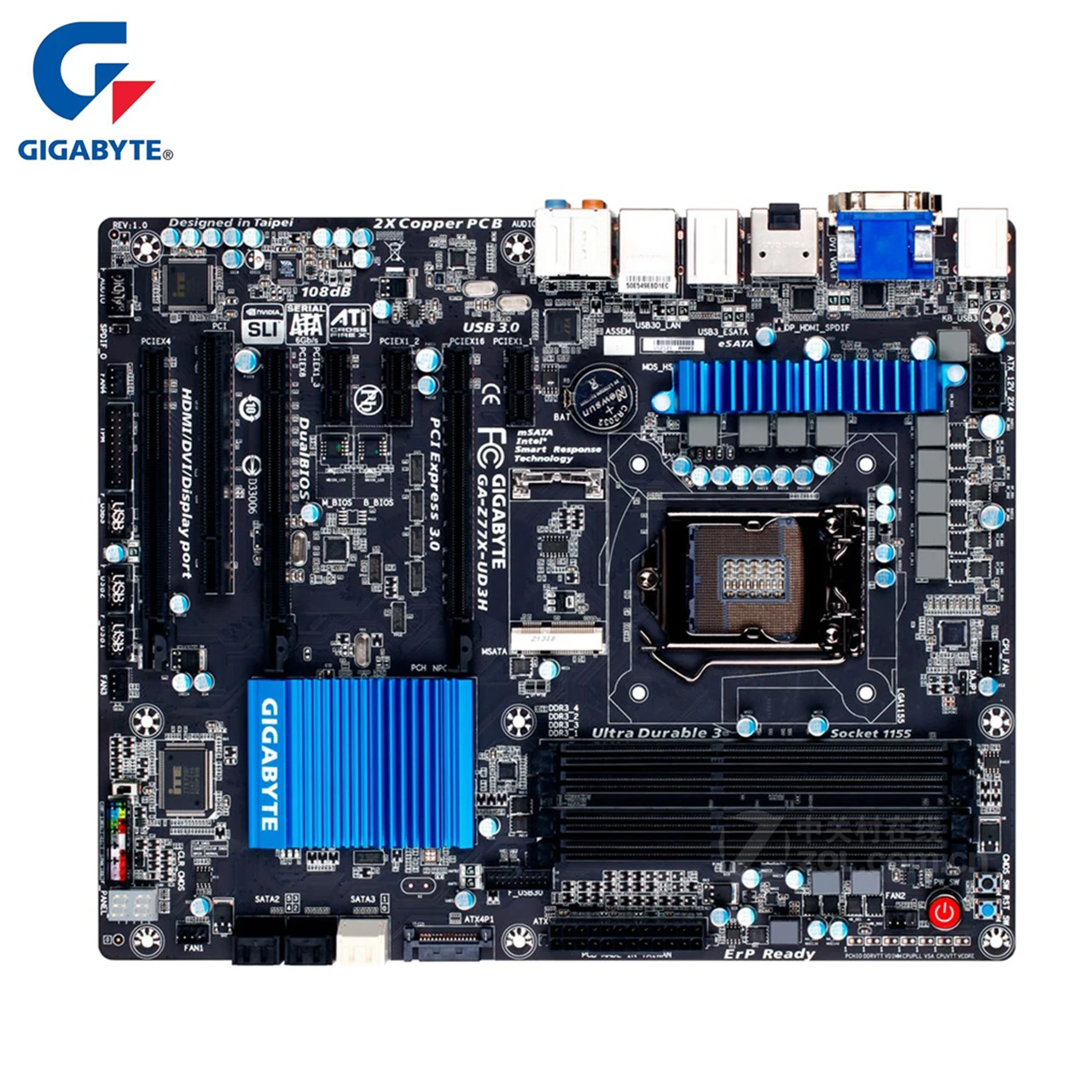 Материнская плата Gigabyte GA-Z77X-UD3H LGA 1155 DDR3 USB3.0 32G Z77 Z77X-UD3H настольная системная плата Интегрированная графика