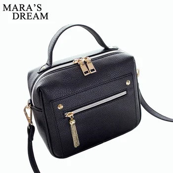 

Mara's Dream High Quality PU Leather Women Top-handle Bag Small Women Messenger Bag Girls Shoulder Bag Fashion Women Bags