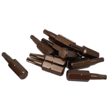 

1/4-Inch Hex Shank Magnetic T15 Torx Security Screwdriver Bits 12 Pcs