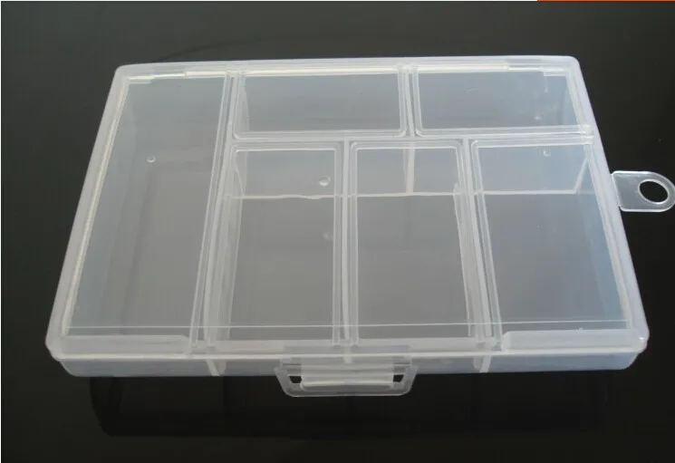 LOULEUR Пластик 6 слотов Ювелирные изделия Коробки Пластик ящик для инструментов регулируемый ремесло, органайзер, хранилище, сумочка, бусины коробочки для украшений, браслетов упаковка