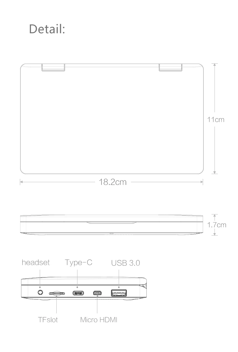 Один нетбук One Mix 2S Карманный ПК intel Core M3-8100Y 7 дюймов 1920*1200 ips 8 Гб Ram 256 Гб PCIE SSD Windows 10 WiFi USB 3,0