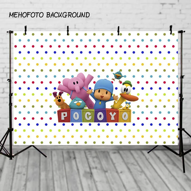Виниловый фон для фотографии фотостудия герои мультфильмов Pocoyo Дети День