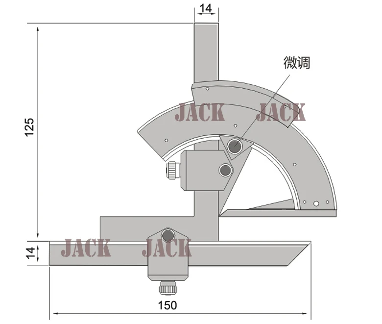 Универсальный транспортир диапазон измерения 0-320degrees/транспортир/механический транспортир/Универсальные конические транспортиры