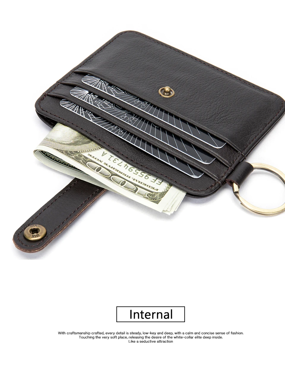 14 men's card holder wallet leather genuine business bank card holder for men mini credit card pocket protection cardholder