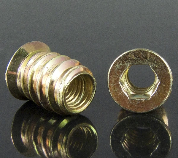 M6 Mobili di zinco Connettore Giunto BOLT /& DADO Cap 12 lunghezze-Branda pannello Letto