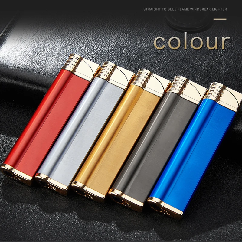 

Metal Cigar Cigarette Lighter gas Lighters smoking accessories Turbo Lighter Butane Electronic Lighter Gadgets For Men Gift