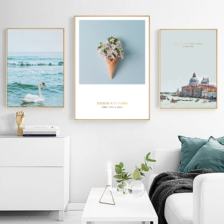 Us 2 5 Modern Landscape Painting Venetian Church Lakeside Photo Canvas Wall Art Prints Nordic Home Decor For Living Room 740 In Us 2 5 Modern Landscape Painting Venetian Church Lakeside Photo Canvas Wall Art Prints Nordic Home Decor For Living Room 740 In