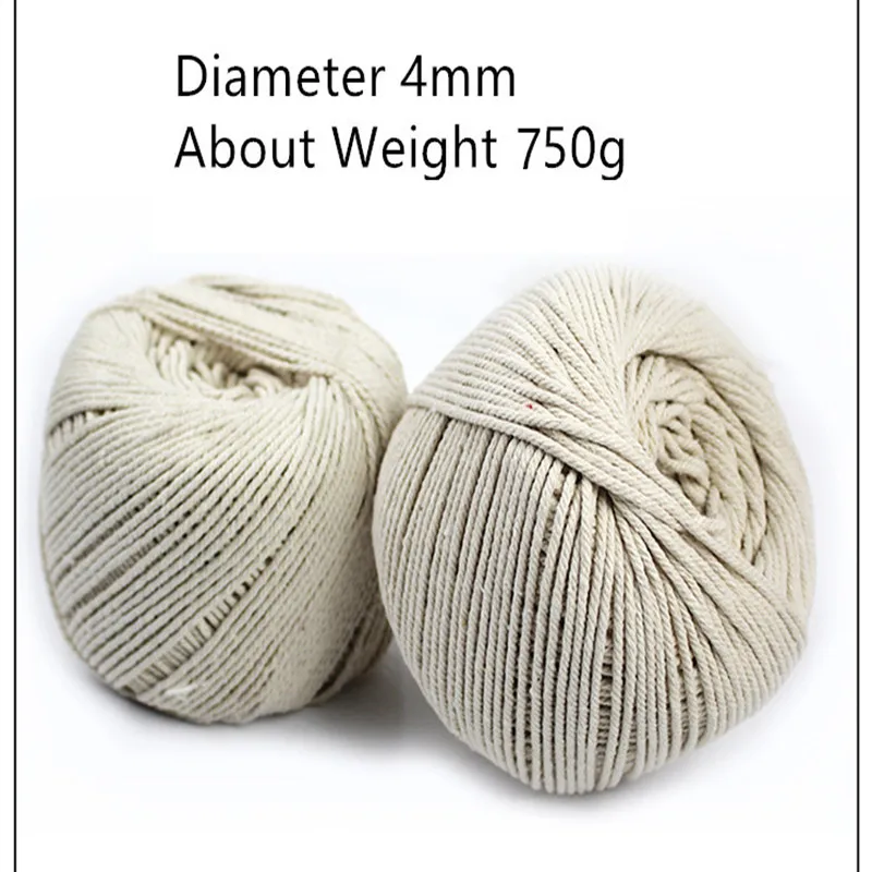 

4MM Cord Cotton rope thick cotton DIY retro decorations outdoor clothes drying tied rope twine string