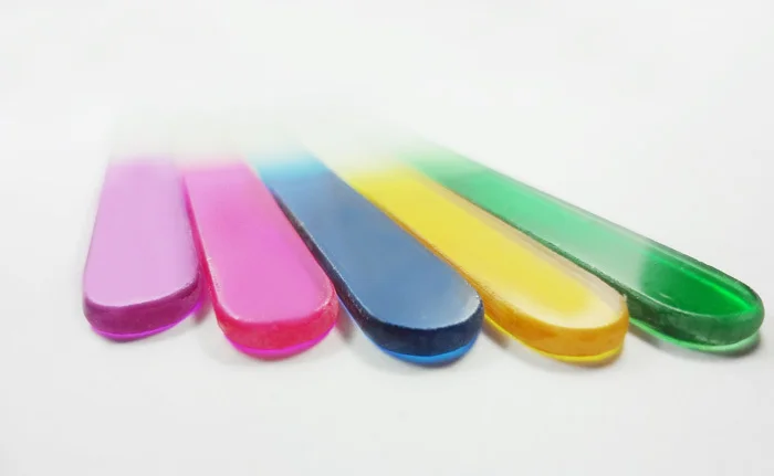 

20X CRYSTAL GLASS NAIL FILE with SLEEVE 12CM/4.8" MULTI COLOR NEW #NF012