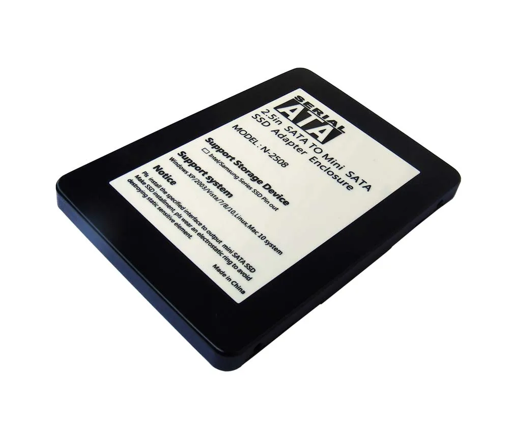 Mini pcie mSATA SSD to 2.5&quot sata 2. inch adapter card with 7 mm aluminium case | Компьютеры и офис