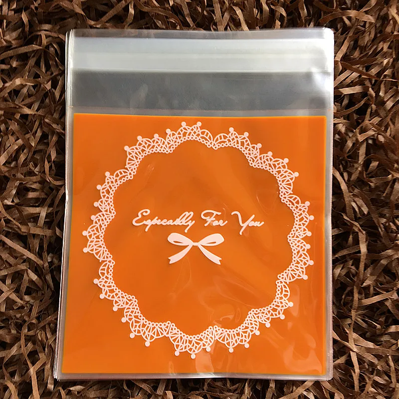 

Pink Cute Baby Shower Baking Food Biscuit Self Adhesive Especially For You Bread Package Bakery Plastic Candy Bag