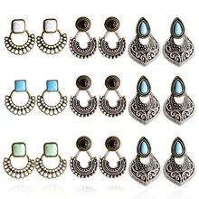 Последняя Мода женские ювелирные изделия для девушек День рождения уха ногтей Черный и белый цвета зеленый смешанный стиль 3 пар/компл. Сережка агента доставки